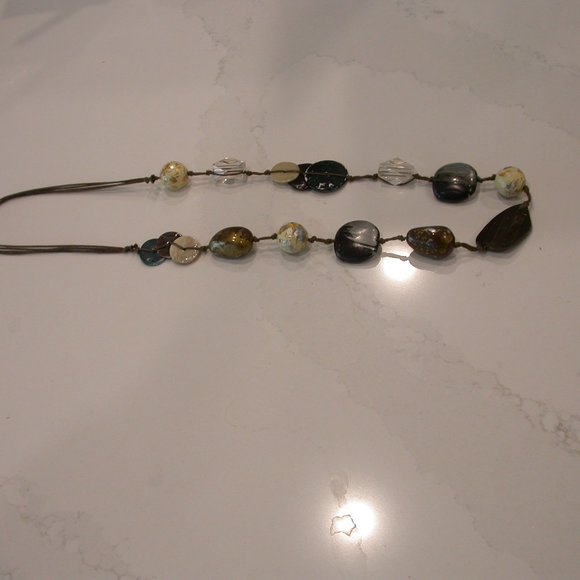 Stone and String Necklace - Picture 3 of 3